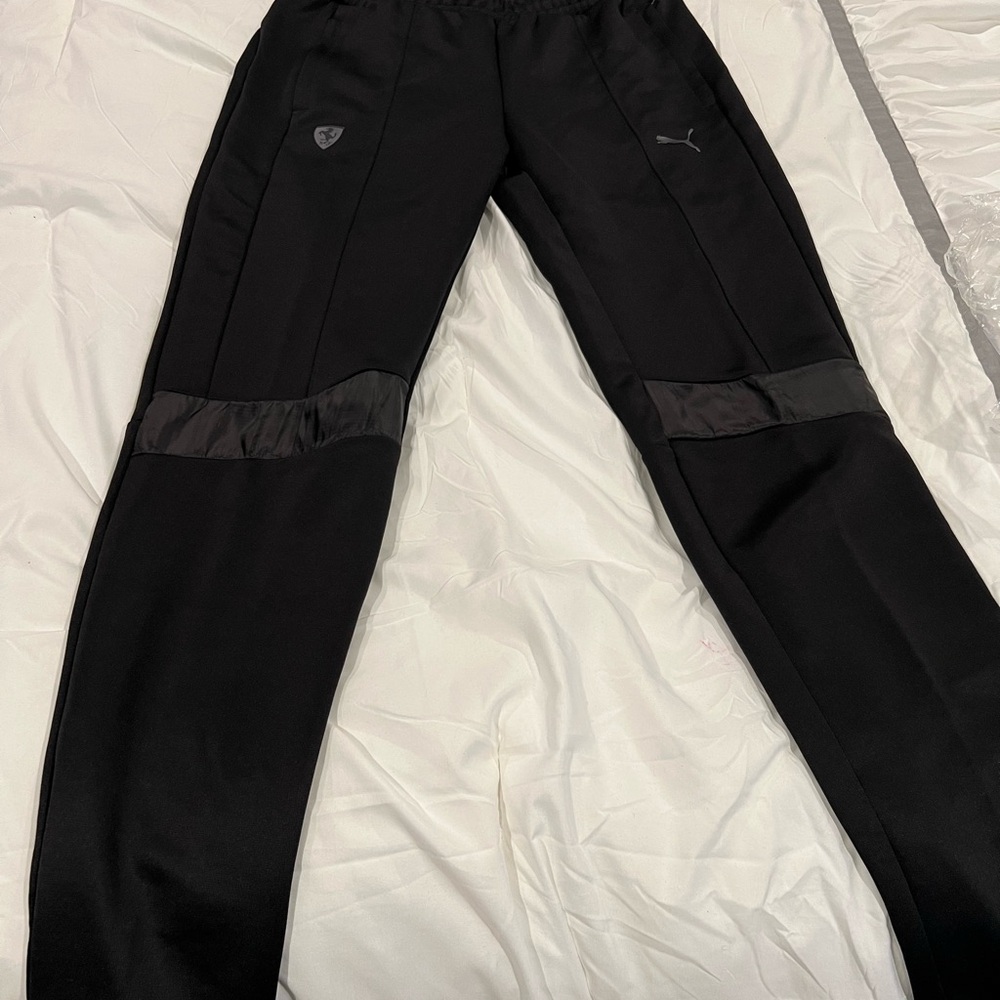 Puma Men's Black Joggers with Mesh Detail